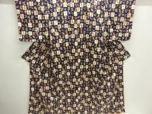 草花模様小紋着物